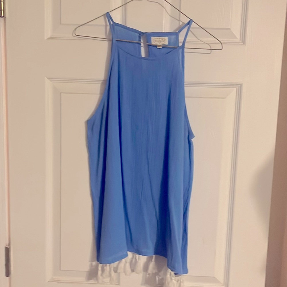 Mudpie tank with fringe detail. Worn one time.